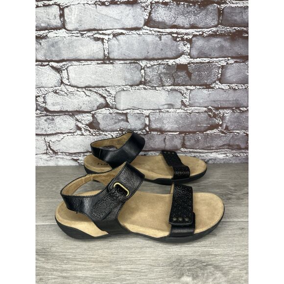 Halsa Footwear Dominica Black Leather Ankle Strap Sandals Women’s Sz 9M US/40EU - Picture 14 of 16
